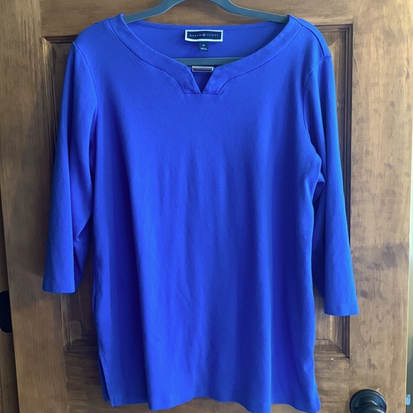 Karen Scott Tops - Karen Scott Cotton Tunic with Silver accent 1X